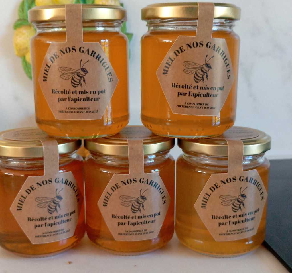 Vente de miel en pots de 250 g